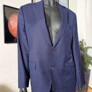 🇨🇦 Fancy Navy Men's Suit 100% wool made in Montreal Canada